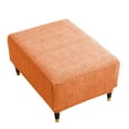 thumbnail image 1 of Yumcute Stretch Square Ottoman Covers Slipcover,Soft Knitted Jacquard Cover for Ottoman Square Footstool Protector for Living Room 27-32in, 1 of 11