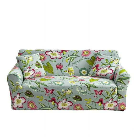 Yumcute Washable Sofa Cover Fit Stretch Slipcover Elastic Fabric Printed Pattern Chair Loveseat Couch Settee Non Slip Sofa Covers Furniture Cover Protector