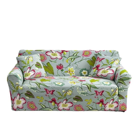 Yumcute Washable Sofa Cover Fit Stretch Slipcover Elastic Fabric Printed Pattern Chair Loveseat Couch Settee Non Slip Sofa Covers Furniture Cover Protector