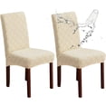 thumbnail image 1 of Yumcute Waterproof Chair Covers for Dining Room, Stretch Jacquard Dining Chair Slipcovers Removable Washable Chair Protector for Kitchen,restaurant 2PCS, 1 of 8
