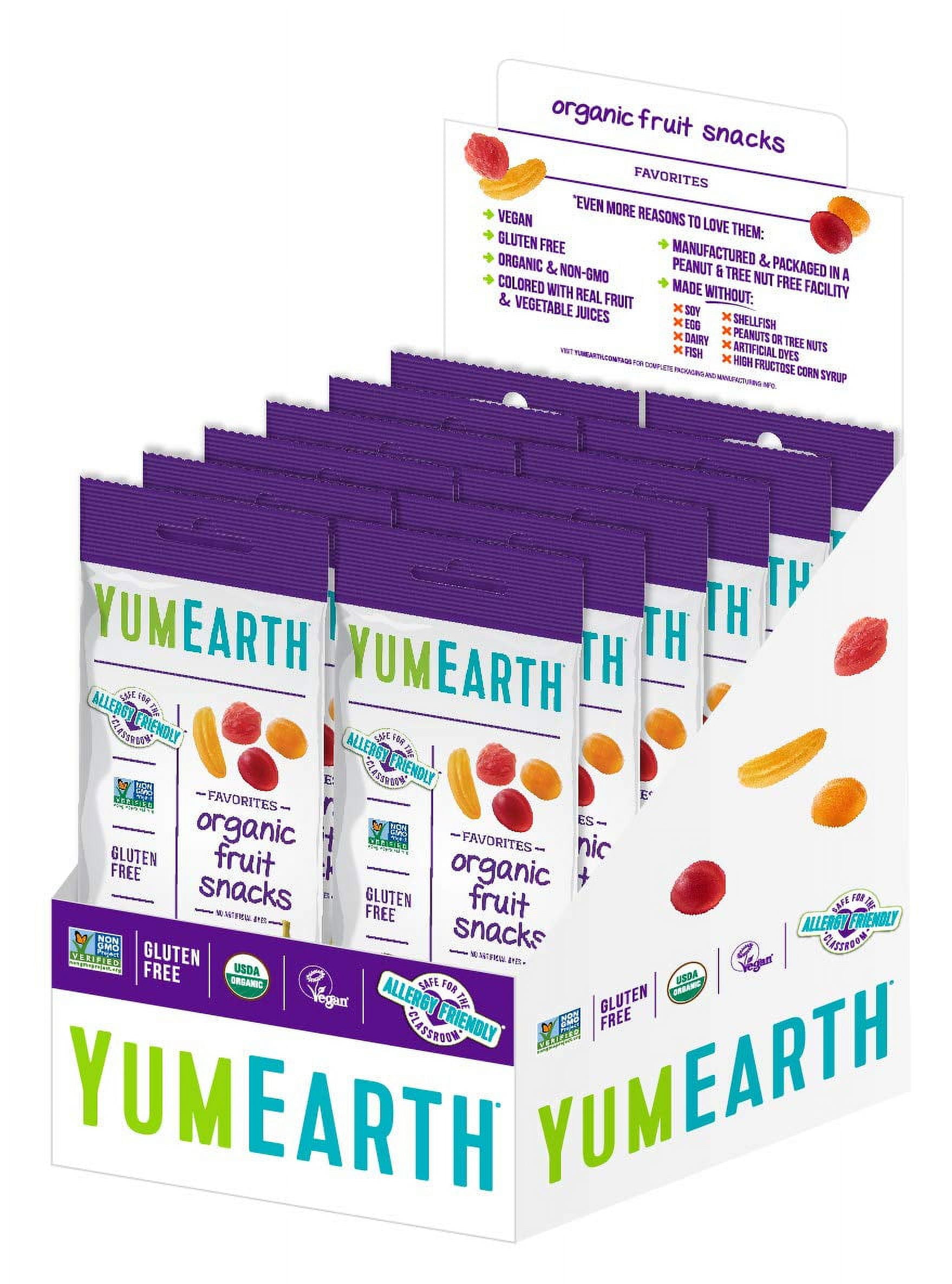 Yumearth Organic Fruit Snacks,Fruit Flavored Snack Packs, Allergy