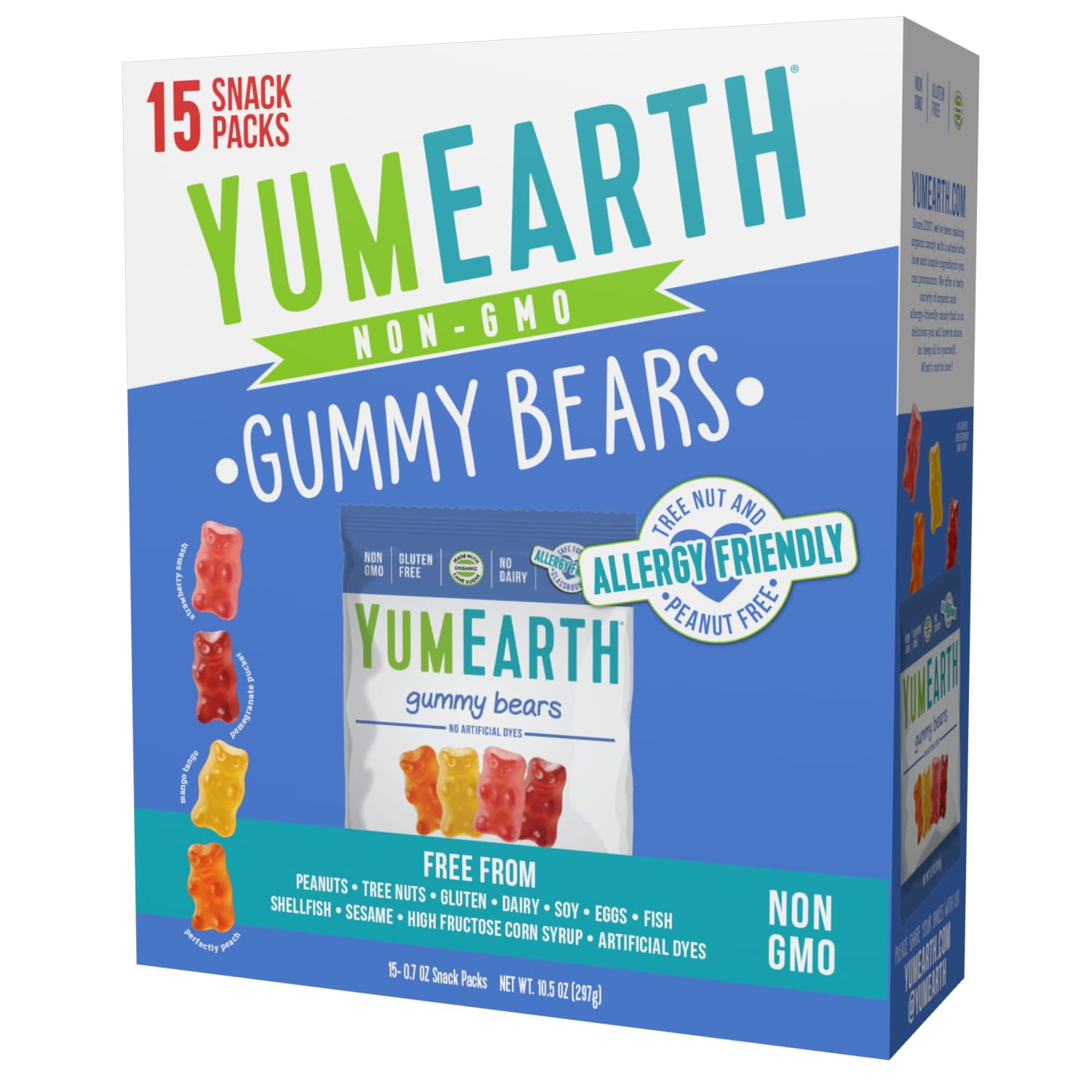 YumEarth Organic Gummy Bears Fruity Gummy Candy Snack Packs, Gluten