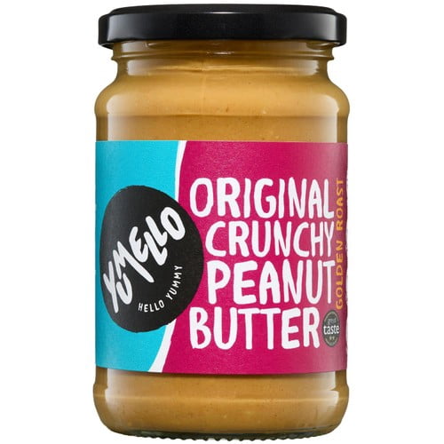 Yumello Crunchy Peanut Butter 285g, British Import (Pack of 2)
