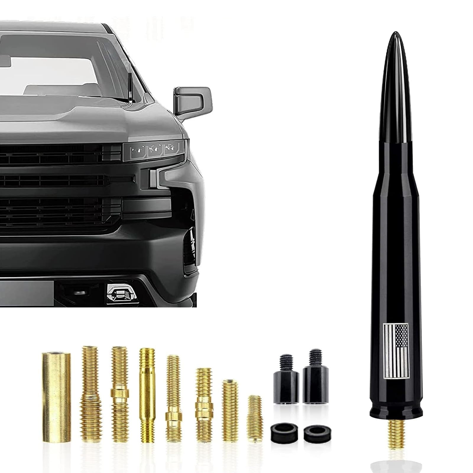 Yumfugu Car Bullet Antenna, Enhanced Signal Without Noise Bullet ...