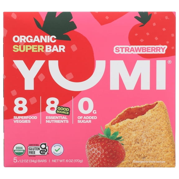 Yumi - Bar Kids Strawberry Org - 6 Oz, Case of 6