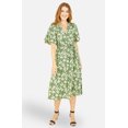 Yumi Garden Wrap Midi Dress - Green, 4 - Walmart.com