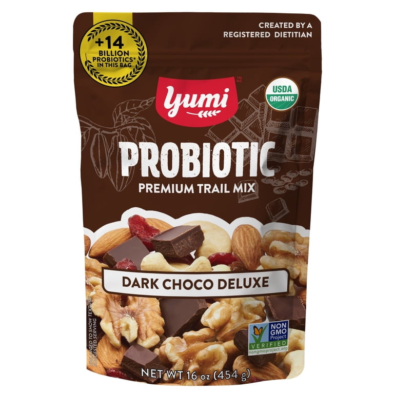 Yumi Probiotic Premium Trail Mix Dark Choco Deluxe | USDA Organic