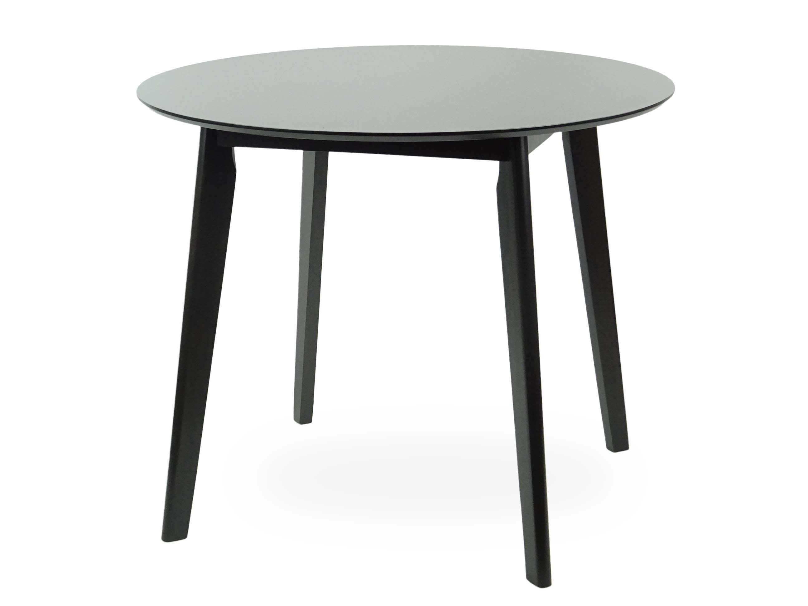 Yumiko Solid Wood Round Dining Table Kitchen Modern, Espresso Color