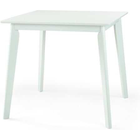 Yumiko Solid Wood Square Dining Table Kitchen Modern, White Color