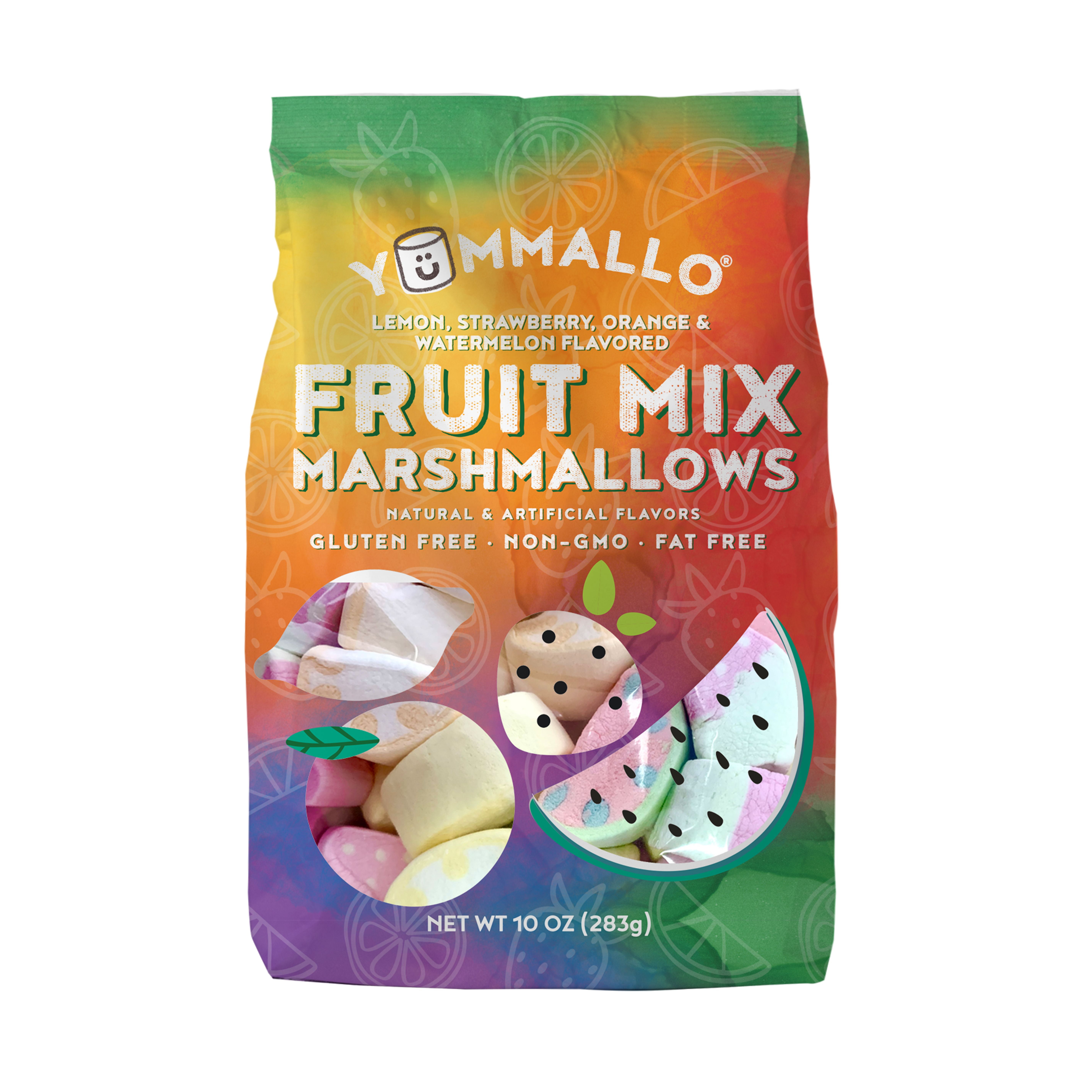 Yummallo Fruit Mix Marshmallows, 10 oz (283 G)
