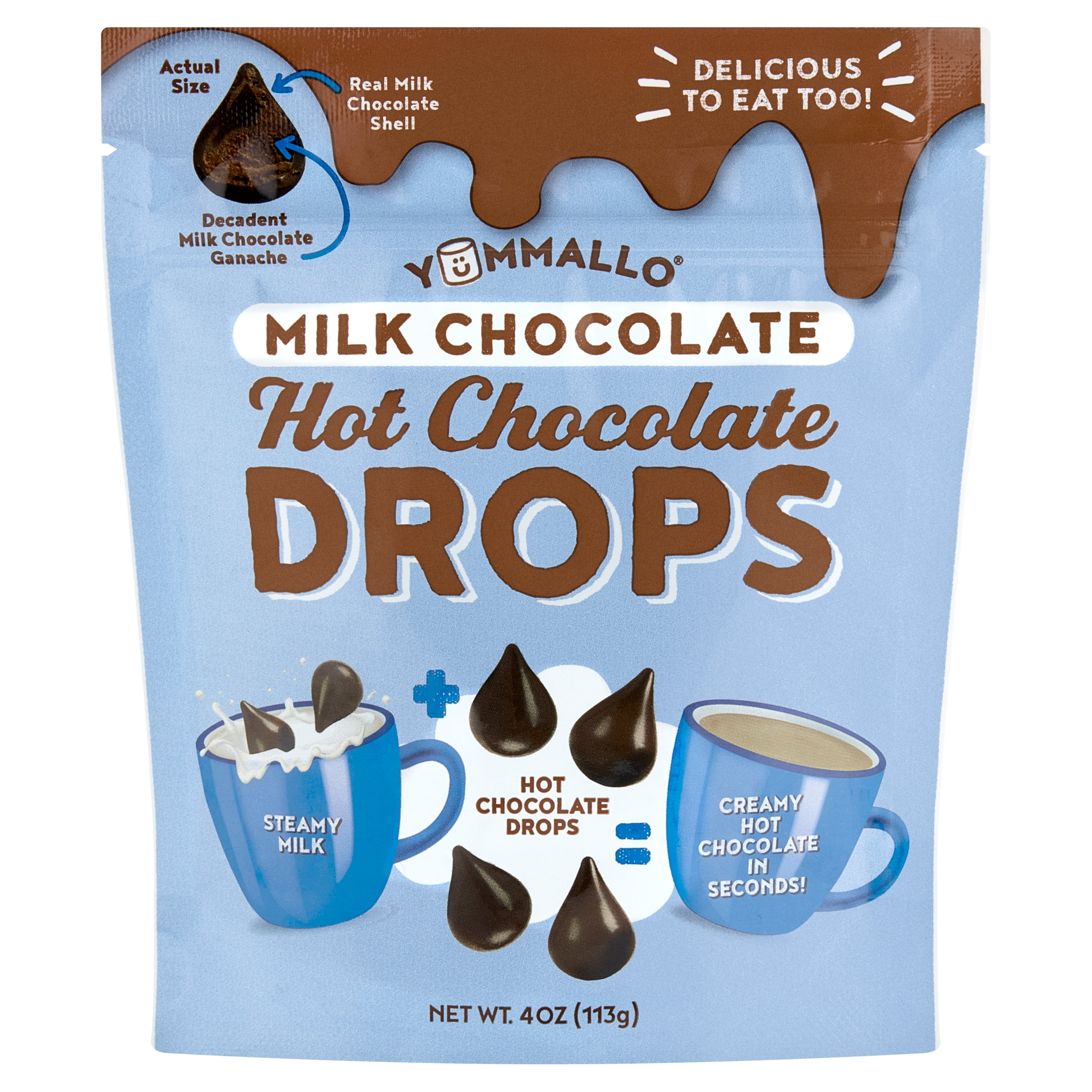 Yummallo Milk Chocolate Drops, 4 ounces