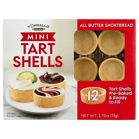 Yummallo Mini Shortbread Tart Shells, 12 count, 2.75 oz (78 g)