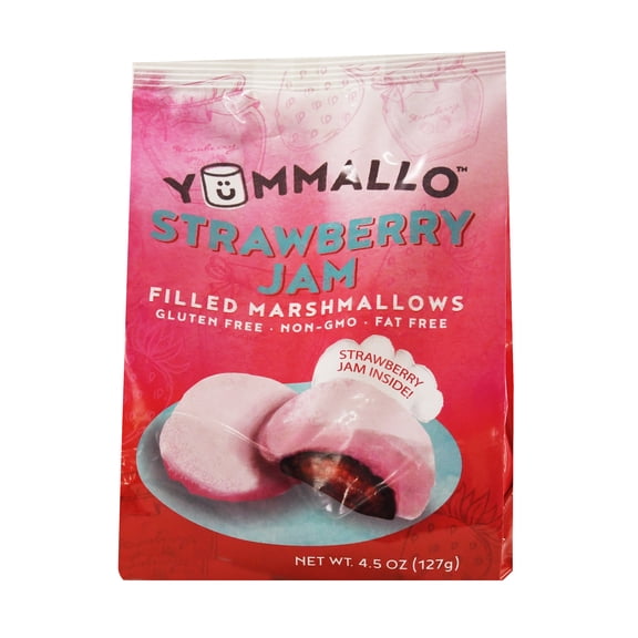Yummallo Strawberry Jam Filled Marshmallows, 4.5 oz (127g)