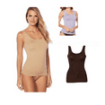 thumbnail image 1 of Yummie 3-pack Seamless 2-Way Shaping Tank, Almond/Thistle/Silver, 2X/3X (630824), 1 of 2