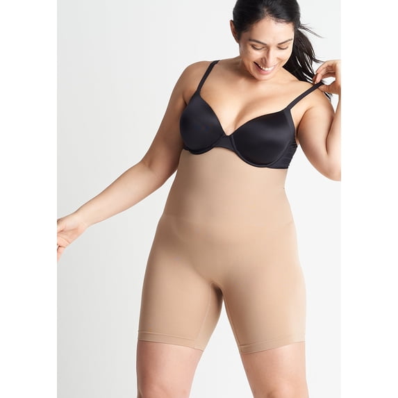 Yummie ALMOND Seamless High Waist Thigh Shaper, US Medium/Large