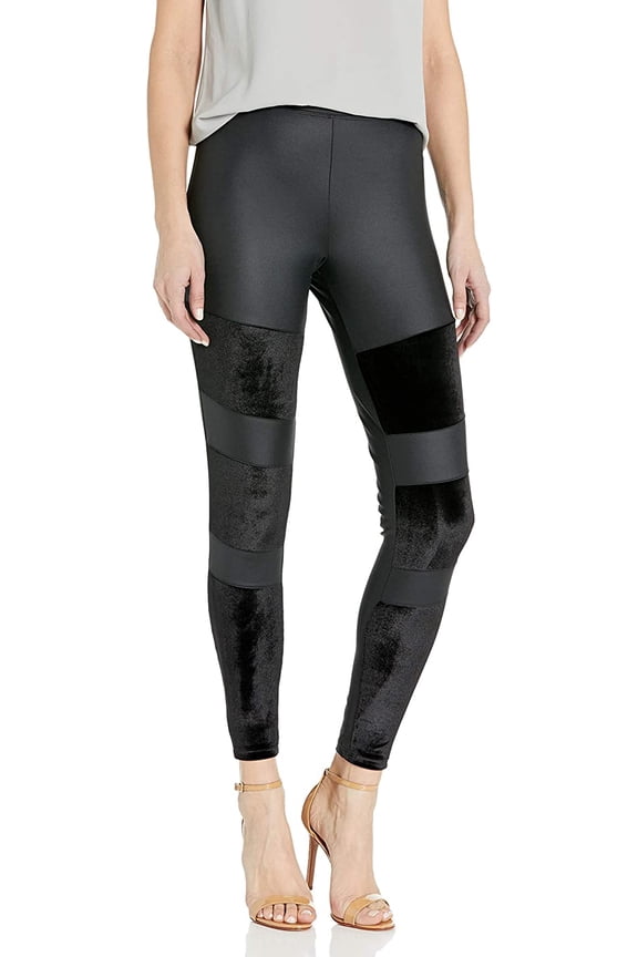 Yummie Velvet AND Shine Moto Legging Underwear, black, medium