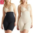 thumbnail image 1 of Yummie Women's 2-Pack Smooths and Shapes High Waist Shaping Shorts (Black, L/XL), 1 of 8