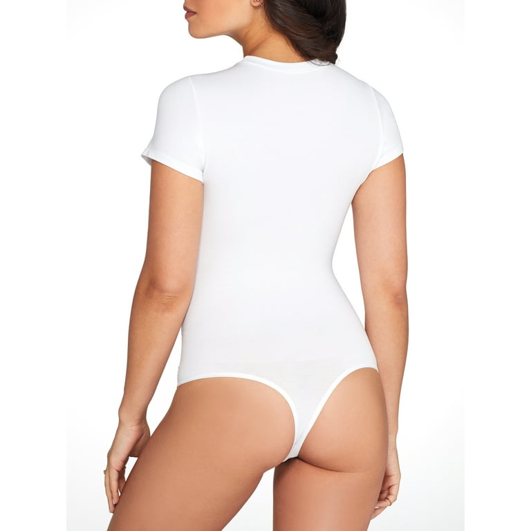 Yummie Womens Crew Neck Thong Bodysuit Style-YT5-168 