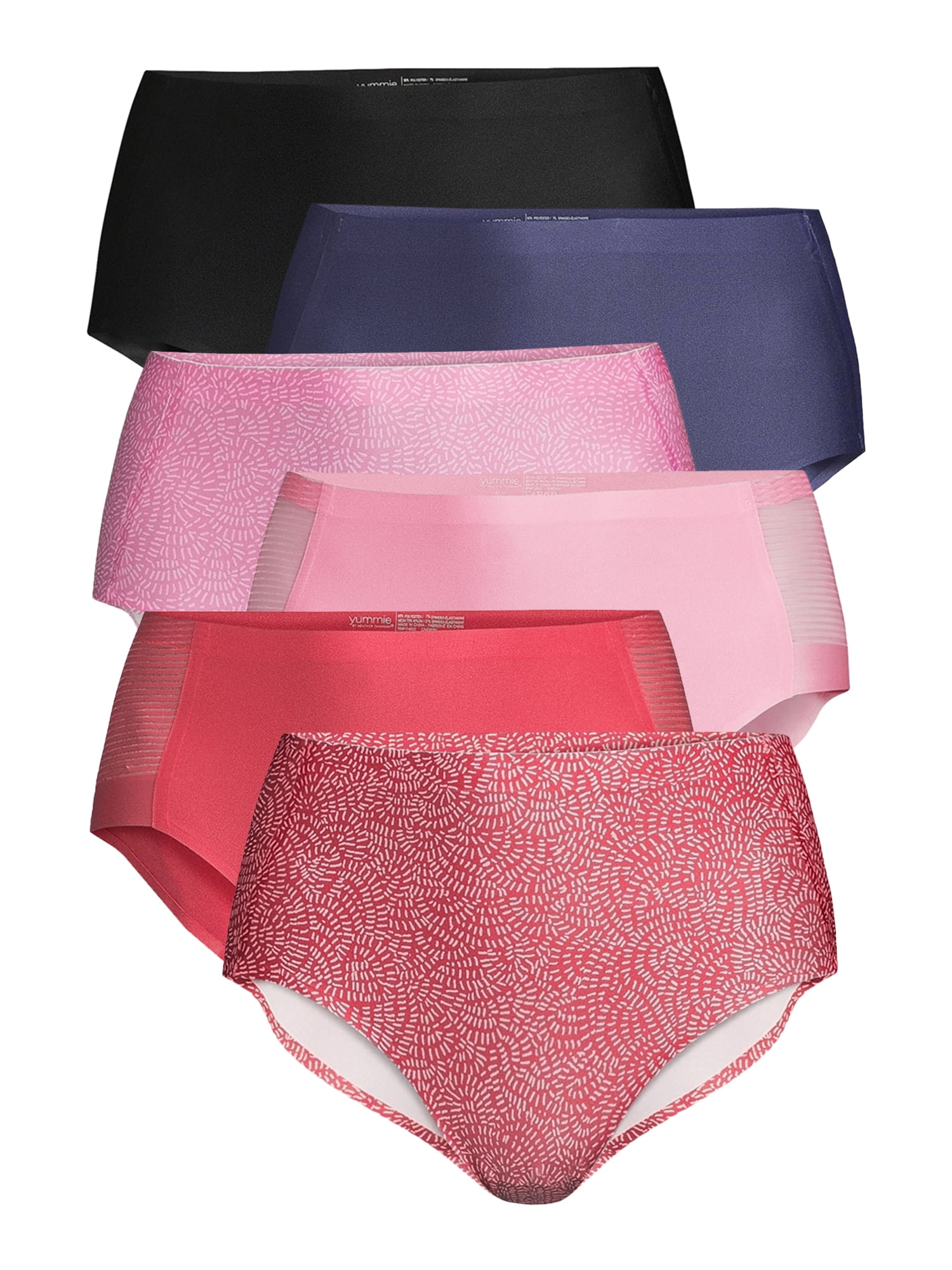 Feiona-6PS Women's Underwear Cotton Seemless Panties Middle Waist Briefs  Comfortable Panty Underwear 