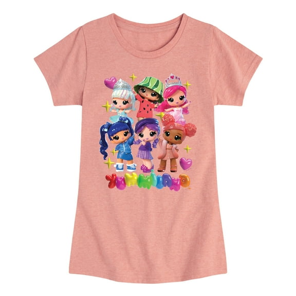 Yummiland - Group - Toddler And Youth Girls Fitted Short Sleeve Graphic T-shirt