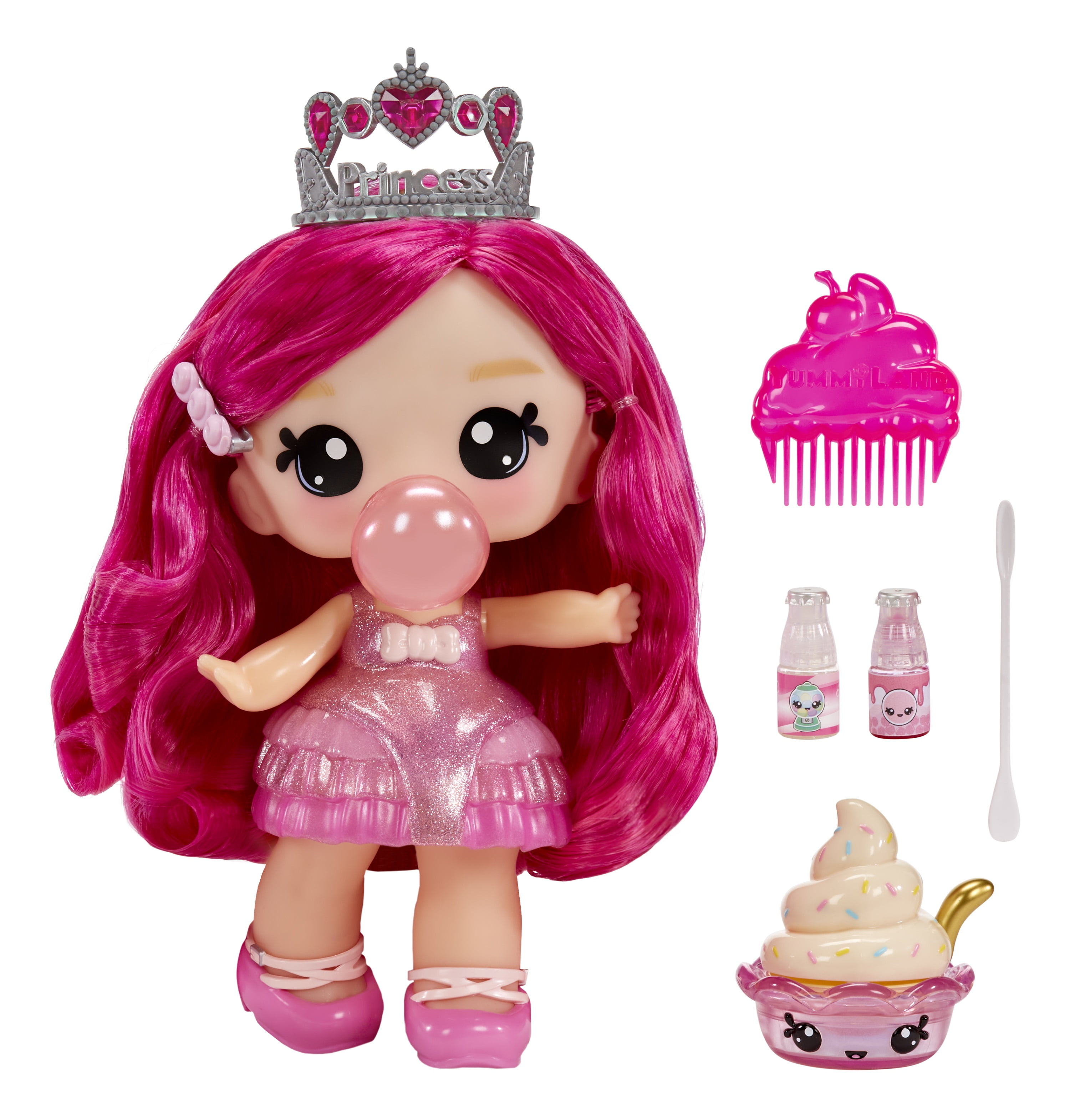 Yummiland Large Doll + Lipgloss Pet- Bianca Bubblegum, Ages 4+