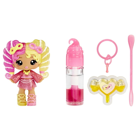 Yummiland Lip Gloss Doll: Mystery Color Change Mila Mallows, DIY Lip Gloss + Removable Keychain, Cosmetic Play, Collectible, Ages 4+