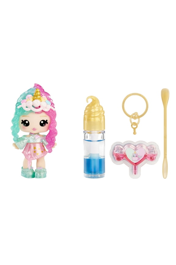 Lip Gloss Doll: Mystery Color Change Phoebe Frappe, DIY Lip Gloss + Removable Keychain, Cosmetic Play, Collectible, Ages 4+