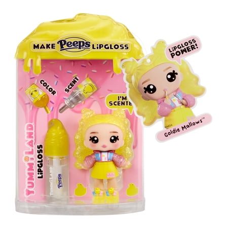 Yummiland x PEEPS Lip Gloss Doll – Goldie Mallows, Ages 4+