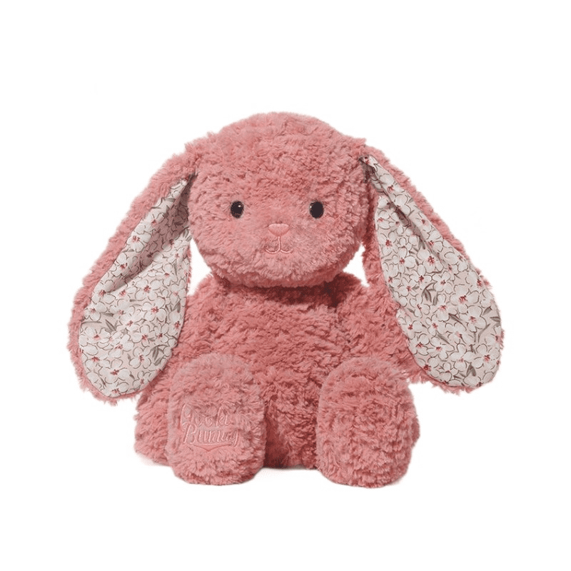Yummy Bunny Plush Toy, Soft Stuffed Rabbit, Cute Fluffy Animal Doll, Skin-Friendly Plush with Floral Ears, Cozy Hug Toy for Kids Adults, Gift for Birthday, Easter, Christmas