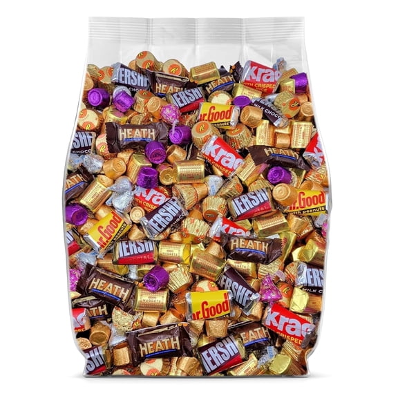 Candy Variety Pack Assorted Chocolate Candy Bulk, 5 lb Individually Wrapped Candy for Party Favors and Gift Bags