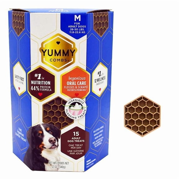 Yummy Combs 840067700419 12 oz Dog Dental Treat, Medium