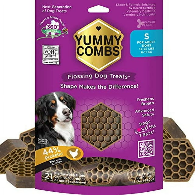 Yummy Combs Dog Dental Treats Vet VOHC Approved Protein Treat