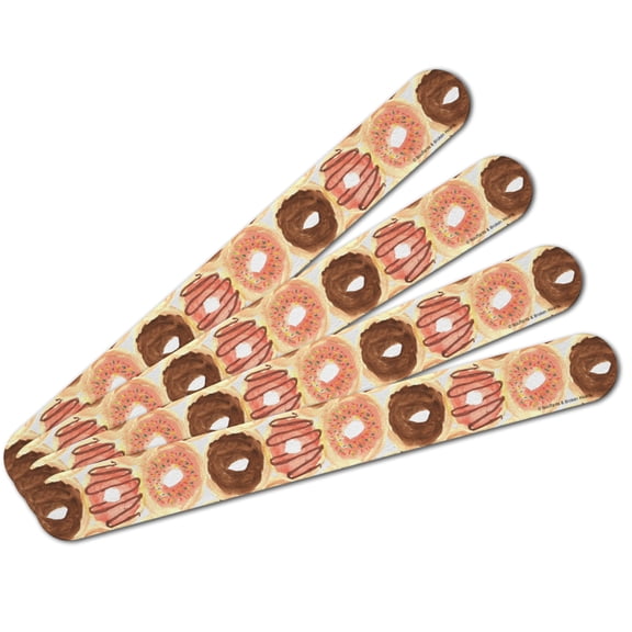 Yummy Donuts Pattern Double-Sided Nail File Emery Board Set 4 Pack