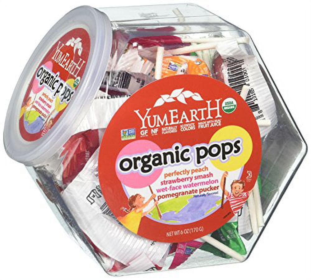 Yummy Earth Organic Lollipops Assorted Flavors - 3 oz - Case of 6