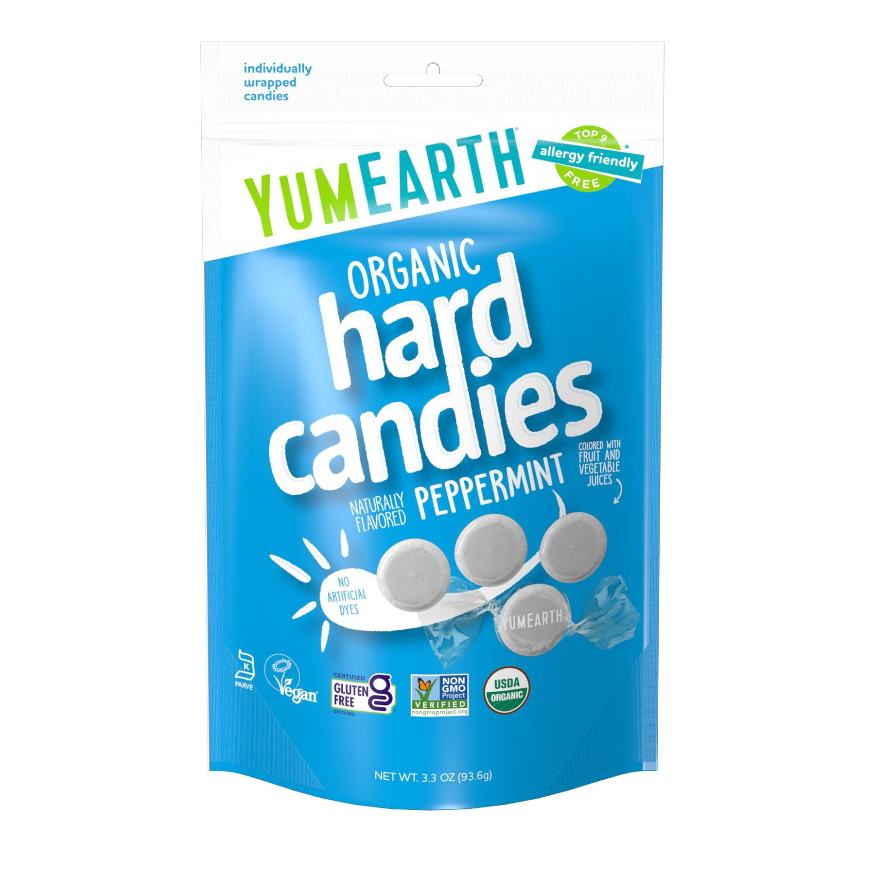 Yummy Earth Organic Candy Drops Wild Peppermint - 3.3 Oz , 3.3 Oz