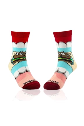 Yummy Hamburger Socks from the Sock Panda (Ages 3-7) Size: Medium (Age 5-7)