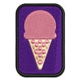 thumbnail image 1 of Yummy Ice Cream Cone Applique Multi-Color Embroidered Iron-On Patch - 3 Inch Medium, 1 of 5
