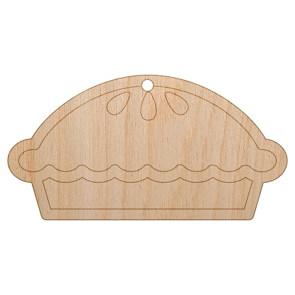 Yummy Pie Wood Holiday Christmas Tree Ornament Unfinished DIY Pre-Drilled Craft