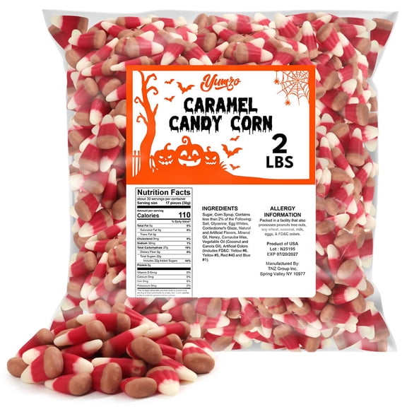 Yumzo Caramel Apple Candy Corn Candies, Halloween Candy, 2 lb Bag