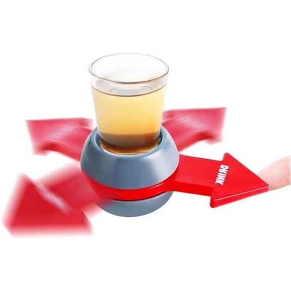 Yun River Spin The Shot Fun Party Drinking Game, Shot Spinner,Includes 2 Ounce Shot Glass
