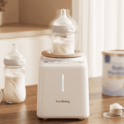 YunBaby Waterless Baby Bottle Shaker and Warmer, Fast Bottle Warming with Automatic Rotation, Adjustable Heating Time, Quiet Operation, Easy to Clean