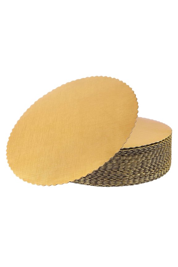30 Pack Cake Boards 10 Inch Round, Gold Cake Cardboard Rounds Cake Base Circles