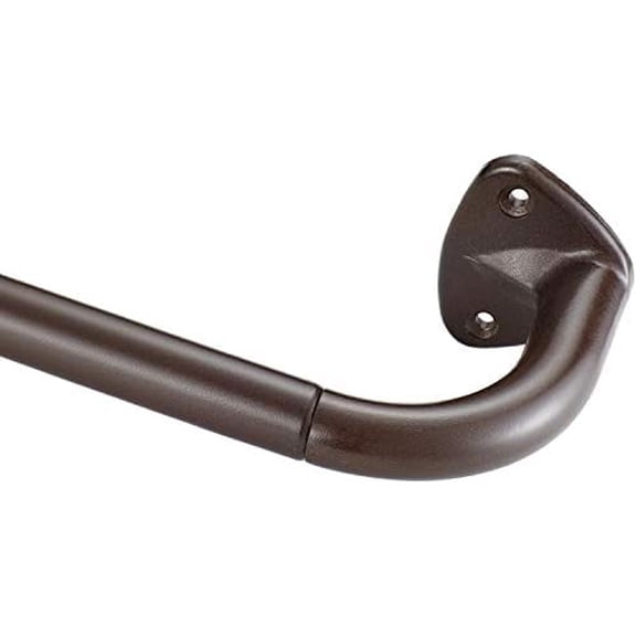 YunNephele Room Darkening Curtain Rods 28-48 inch Bronze,Wrap Around Design Window Single Drapery Rod, Sturdy Metal Adjustable Curtain Rod Set for Blackout Curtains