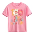 thumbnail image 1 of YunPes 100th Day of School Celebration Kids Girls Boys T Shirts Fun Colorful Numbers Print Crew Neck Short Sleeve Tops, 1 of 1