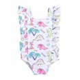 thumbnail image 1 of YunPes 2-6Y Girls Dinosaur Print One-Piece Swimsuits - UPF 50+ Sun Protection Bathing Romper for Pool Training & Beach, 1 of 4