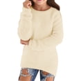 thumbnail image 1 of YunPes 2025 Fall Sweaters for Girls Kids Long Sleeve Cozy Lightweight Fuzzy Casual Pullover Cute Dress𝐲 Winter Jumper Blouse Tops, 1 of 5