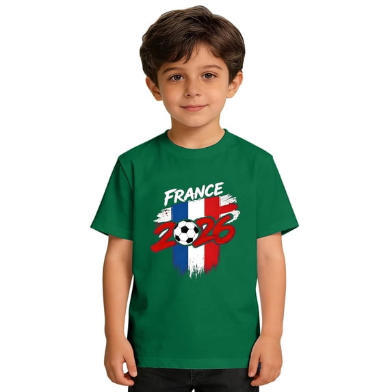 YunPes 2026 France Football Fan Shirt for Unisex Summer Crewneck Print T-shirt Boys & Girls Supporter Short Sleeve Tops