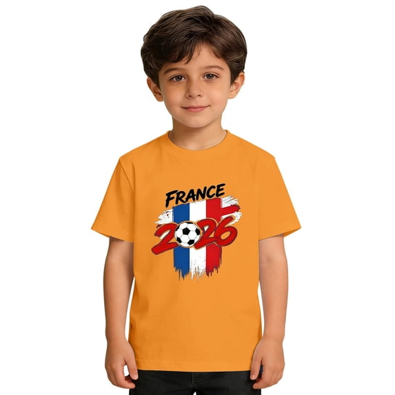 YunPes 2026 France Football Fan Shirt for Unisex Summer Crewneck Print T-shirt Boys & Girls Supporter Short Sleeve Tops