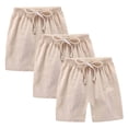 thumbnail image 1 of YunPes 3 Pack Boys Mesh Athletic Shorts Kids Youth Basketball Shorts Cotton Linen Active Quick Dry Gym Sports French Terry Short, 1 of 4