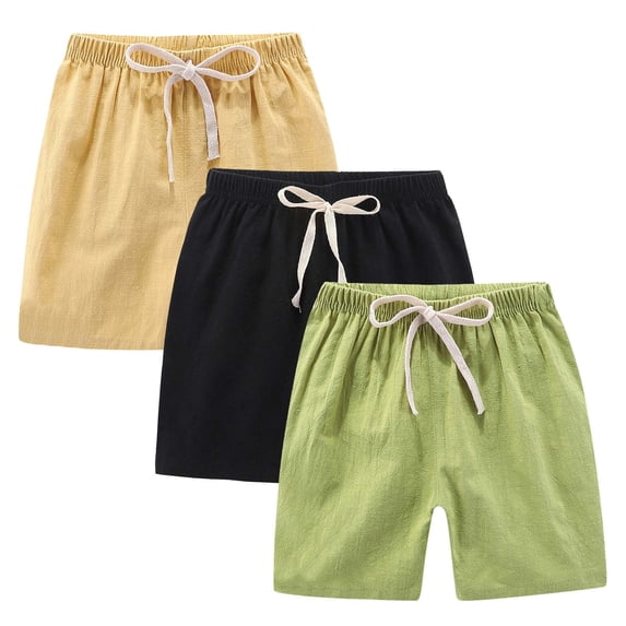 YunPes 3 Pack Boys Mesh Athletic Shorts Kids Youth Basketball Shorts Cotton Linen Active Quick Dry Gym Sports French Terry Short